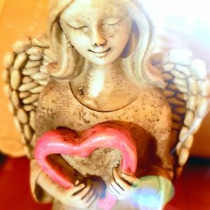 Jeweled Angel Art w Heart Eve Art